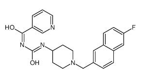 N-[[1-[(6-fluoronaphthalen-2-yl)methyl]piperidin-4-yl]carbamoyl]pyridine-3-carboxamide结构式