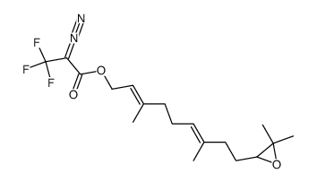 (2E,6E)-10,11-epoxyfarnesyl 2-diazo-3,3,3-trifluoropropionate结构式