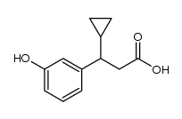 3-cyclopropyl-3-(3-hydroxyphenyl)propanoic acid structure