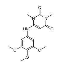 1,3-dimethyl-6-((3,4,5-trimethoxyphenyl)amino)pyrimidine-2,4(1H,3H)-dione Structure