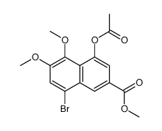 4-(乙酰基氧基)-8-溴-5,6-二甲氧基-2-萘羧酸甲酯结构式