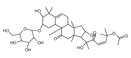 2-O-吡喃葡萄糖基葫芦素F-25-乙酸酯结构式