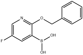 2-(Benzyloxy)-5-fluoropyridin-3-ylboronic acid结构式
