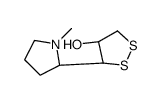 (3R)-3α-[(2R)-1-Methyl-2β-pyrrolidinyl]-1,2-dithiolan-4α-ol结构式