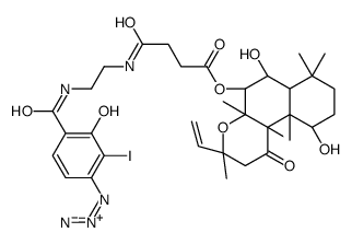 3'-iodo-4'-azidosalicylamidoethylamido-7-succinyldeacetylforskolin结构式