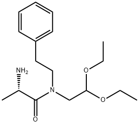 (2S)-2-amino-N-(2,2-diethoxyethyl)-N-(2-phenylethyl)-propanamide结构式