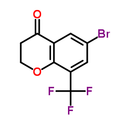 6-Bromo-8-(trifluoromethyl)-2,3-dihydro-4H-chromen-4-one Structure