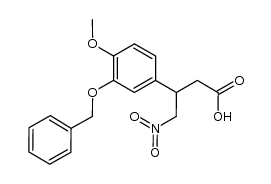 3-(3-benzyloxy-4-methoxyphenyl)-4-nitrobutanoic acid Structure