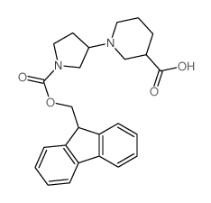 1-(1-(((9H-Fluoren-9-yl)Methoxy)carbonyl)pyrrolidin-3-yl)piperidin-3-carboxylic acid Structure