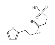 2-[2-[(1-amino-2-sulfosulfanyl-ethylidene)amino]ethyl]thiophene结构式