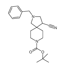 tert-Butyl2-benzyl-4-cyano-2,8-diazaspiro[4.5]decane-8-carboxylate Structure