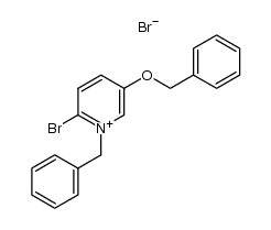 2-bromo-5-benzyloxy-N-benzylpyridinium bromide结构式