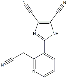 1-氰基甲基-4,5-二氰基-2-(3-吡啶基)咪唑结构式