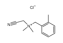 1-cyano-N,N-dimethyl-N-(2-methylbenzyl)methanaminium chloride结构式