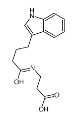 3-[4-(1H-indol-3-yl)butanoylamino]propanoic acid Structure