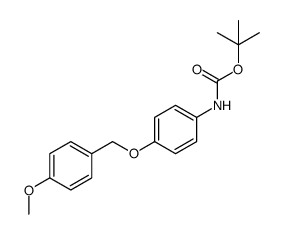 N- tert-butoxycarbonyl-(4-((4-methoxybenzyl)oxy)phenyl)amine结构式