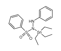 N'-Phenyl-N-phenylsulfonyl-N-triethylstannyl-hydrazin Structure