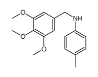 4-methyl-N-[(3,4,5-trimethoxyphenyl)methyl]aniline结构式