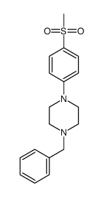 1-benzyl-4-[4-(methylsulfonyl)phenyl]piperazine结构式