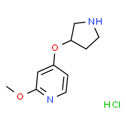 2-Methoxy-4-(pyrrolidin-3-yloxy)pyridine hydrochloride结构式