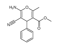 methyl 2-amino-4-phenyl-3-cyano-6-methyl-4H-pyran-5-carboxylate Structure