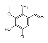 2-amino-5-chloro-4-hydroxy-3-methoxybenzaldehyde Structure