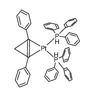 (1,2-diphenylcyclopropene)bis(triphenylphosphine)platinum Structure