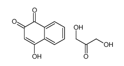 1,3-dihydroxypropan-2-one,4-hydroxynaphthalene-1,2-dione结构式