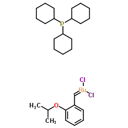 DICHLORO(O-ISOPROPOXYPHENYLMETHYLENE)(TRICYCLOHEXYLPHOSPHINE)RUTHENIUM(II) Structure