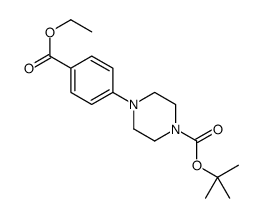 tert-Butyl 4-(4-(ethoxycarbonyl)phenyl)piperazine-1-carboxylate structure