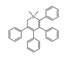 1,1-dimethyl-2,3,4,5-tetraphenyl-1-silacyclohexa-2,4-diene结构式