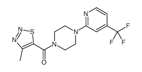 PIPERAZINE, 1-[(4-METHYL-1,2,3-THIADIAZOL-5-YL)CARBONYL]-4-[4-(TRIFLUOROMETHYL)-2-PYRIDINYL]- structure