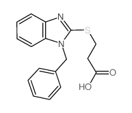 3-[(1-BENZYL-1H-BENZIMIDAZOL-2-YL)THIO]PROPANOIC ACID structure