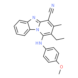 2-ethyl-1-[(4-methoxyphenyl)amino]-3-methylpyrido[1,2-a]benzimidazole-4-carbonitrile Structure