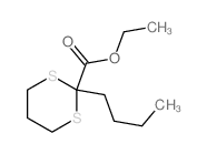 1,3-Dithiane-2-carboxylicacid, 2-butyl-, ethyl ester Structure