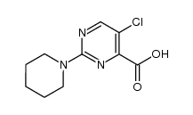 5-chloro-2-(piperidin-1-yl)-pyrimidine-4-carboxylic acid结构式