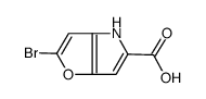 2-溴-4H-呋喃并[3,2-b]吡咯-5-羧酸结构式