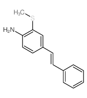 2-methylsulfanyl-4-(2-phenylethenyl)aniline结构式