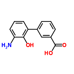 3'-氨基-2'-羟基联苯基-3-甲酸结构式