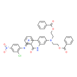 2-[[3-benzamido-4-(2-chloro-4-nitro-phenyl)diazenyl-phenyl]-(2-benzoyloxyethyl)amino]ethyl benzoate结构式