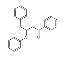 1-phenyl-3,3-bis(phenylsulfanyl)propan-1-one结构式