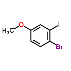 1-溴-2-碘-4-甲氧基苯结构式