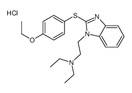 2-[2-(4-ethoxyphenyl)sulfanylbenzimidazol-1-yl]ethyl-diethylazanium,chloride结构式