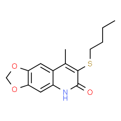 7-(Butylsulfanyl)-8-methyl[1,3]dioxolo[4,5-g]quinolin-6(5H)-one结构式