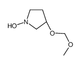 Pyrrolidine, 1-hydroxy-3-(methoxymethoxy)-, (3S)- (9CI) Structure