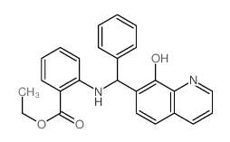 ethyl 2-[[(8-hydroxyquinolin-7-yl)-phenyl-methyl]amino]benzoate结构式