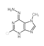 (2-chloro-7-methyl-purin-6-yl)hydrazine structure