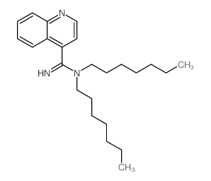 N,N-diheptylquinoline-4-carboximidamide structure