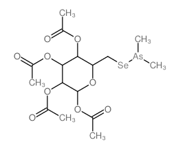 [4,5,6-triacetyloxy-2-(dimethylarsanylselanylmethyl)oxan-3-yl] acetate结构式