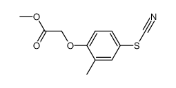 (2-Methyl-4-thiocyanato-phenoxy)-acetic acid methyl ester结构式